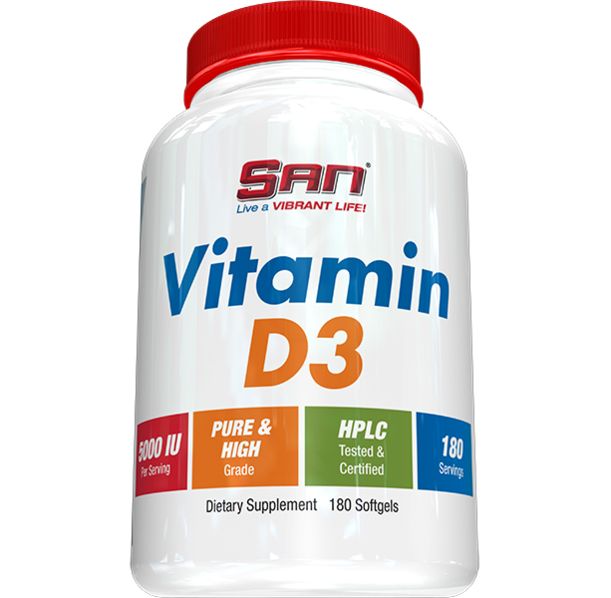 SAN - Vitamin D3 5000IU / 180 softgels.​