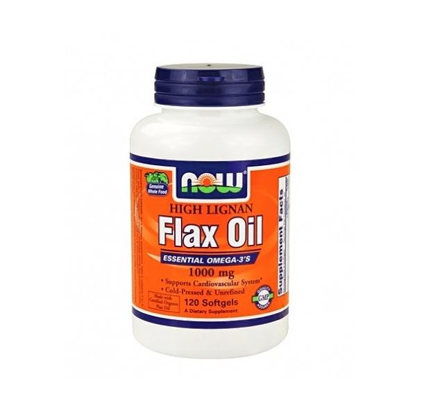 NOW - Flax Oil (High Lignan) 1000mg. / 120 Softgels.