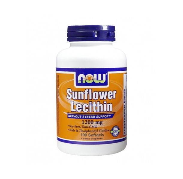 NOW - Sunflower Lecithin (Non-GMO) 1200mg. / 100 Softgels