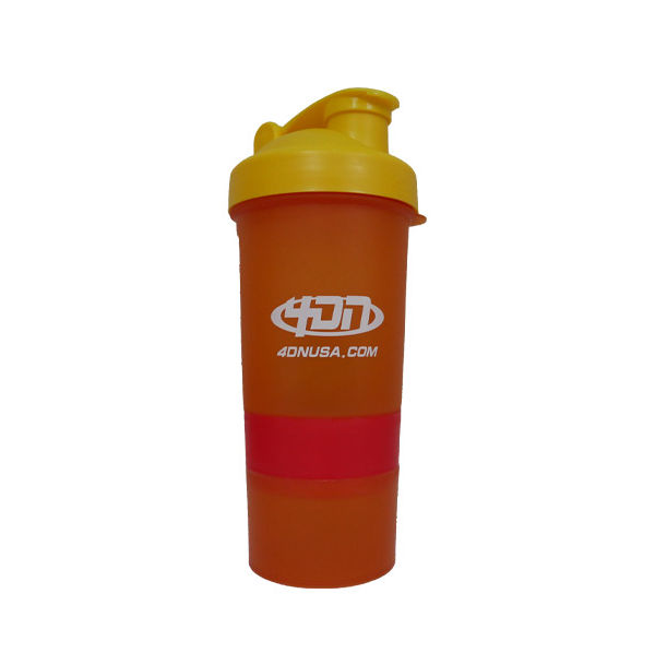 4DN Shaker Bottle Orange 400ml. - с отделения