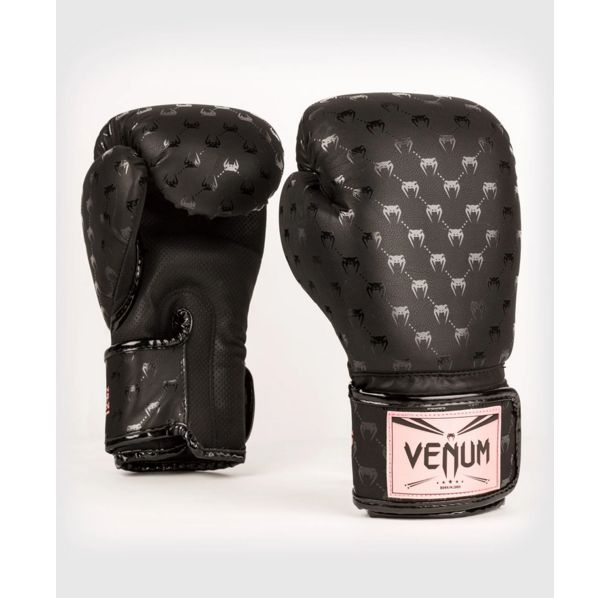 Боксови Ръкавици - Venum Impact Monogram Boxing Gloves - Black/Pink Gold​