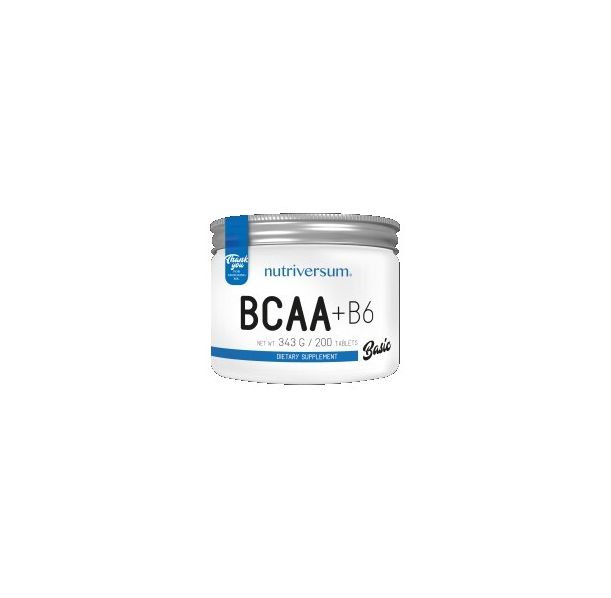 Nutriversum - BCAA + B6 Tablets / 200 tabs.