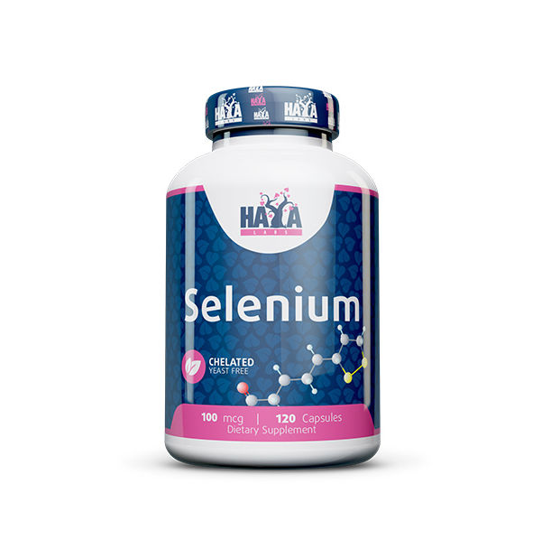 HAYA LABS Selenium /Chelated -yeast free/ 100mcg. / 120 caps.