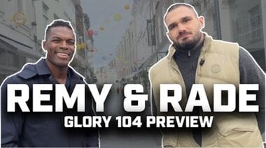 Реми Бонжаски разговаря с Раде Опачич преди GLORY 104