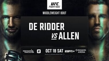 UFC Ванкувър: Де Риддер срещу Алън - 18 октомври | Промо битка