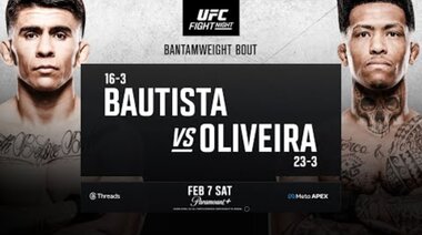 UFC Vegas 113: Баутиста срещу Оливейра – 7 февруари | Промо на мача