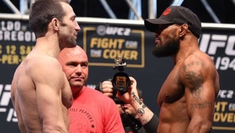 Luke Rockhold и Yoel Romero очи в очи