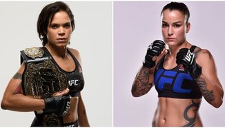 Amanda Nunes и Raquel Pennington лице в лице