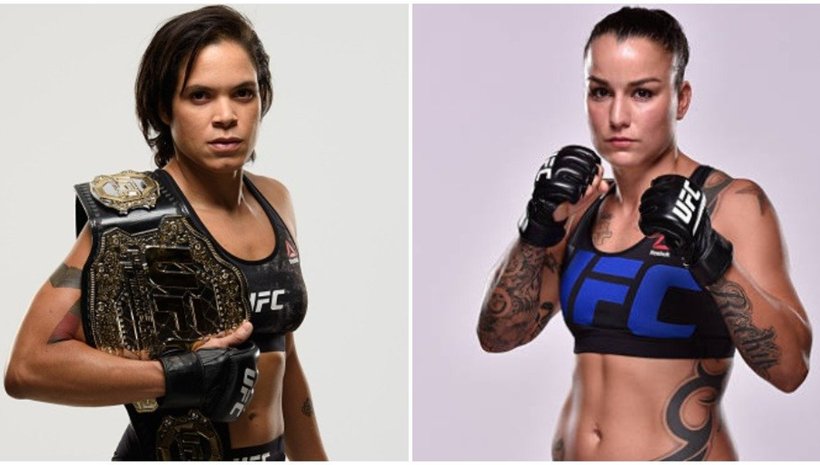 Amanda Nunes и Raquel Pennington лице в лице