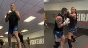 Алекс Перейра в спаринг само няколко часа след победата в UFC 303