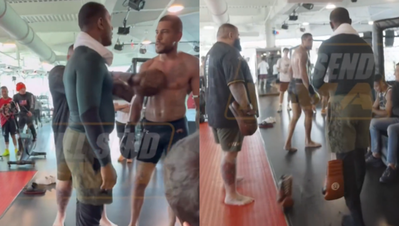 Алекс Перейра и Джамахал Хил в разгорещен спор при случайна среща