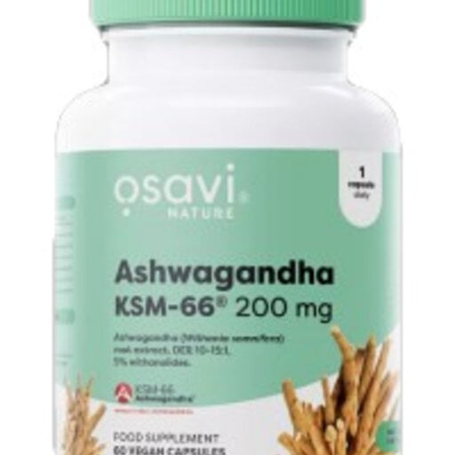 Osavi - Ashwagandha KSM-66® 200 mg / 60 капсули, 60 дози