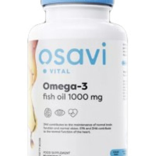 Osavi - Omega 3 Fish Oil 1000 mg | Molecularly Distilled / 60 Гел капсули, 30 дози