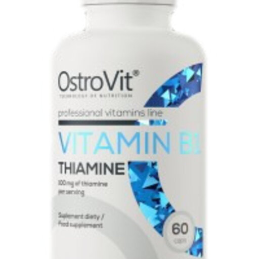 OstroVit - Vitamin B1 100 mg | Thiamine / 60 капсули, 60 дози