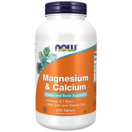 NOW Foods - Magnesium & Calcium | with Vitamin D3 & L-OptiZinc (83 дози)