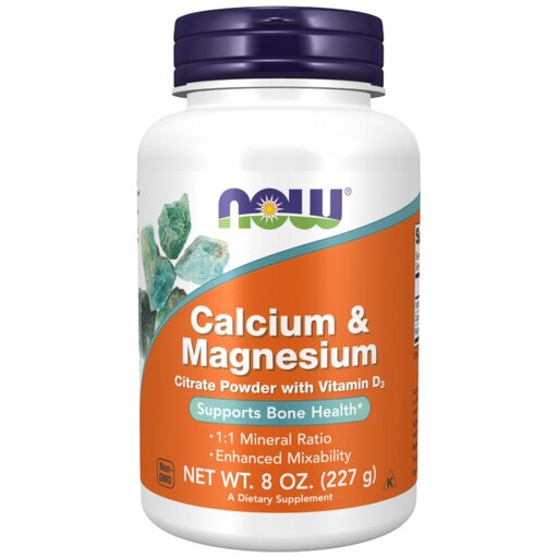 NOW Foods - Calcium & Magnesium Citrate Powder with Vitamin D3 (50 дози)