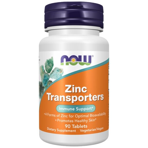 NOW Foods - Zinc Transporters | Matrix with Zinc Gluconate, L-OptiZinc®, Picolinate, Bisglycinate Albion™ (90 дози)