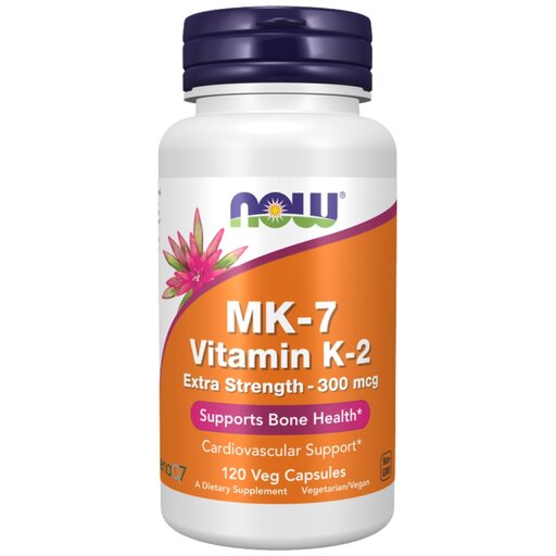 NOW Foods - MK-7 Vitamin K-2 300 mcg | Extra Strength MenaQ7® (120 дози)