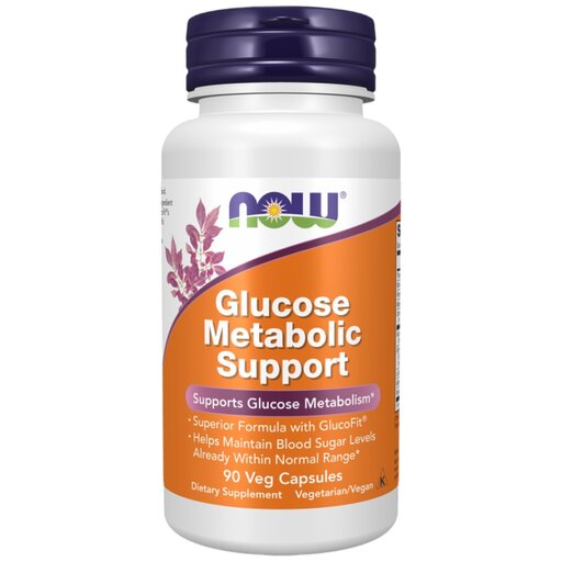NOW Foods - Glucose Metabolic Support | with Banaba, Gymnema, Alpha Lipoic Acid & ChromeMate® (90 дози)