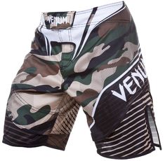 Шорти - VENUM CAMO HERO FIGHTSHORTS / GREEN/BROWN​