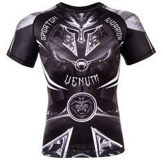 Рашгард - VENUM GLADIATOR 3.0 RASHGUARD - BLACK/WHITE - SHORT SLEEVES​