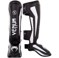 Протектори за крака - VENUM ELITE STANDUP SHINGUARDS - BLACK/WHITE​