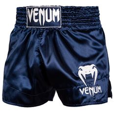 Муай Тай Шорти - Venum Muay Thai Shorts Classic - Navy Blue/White​