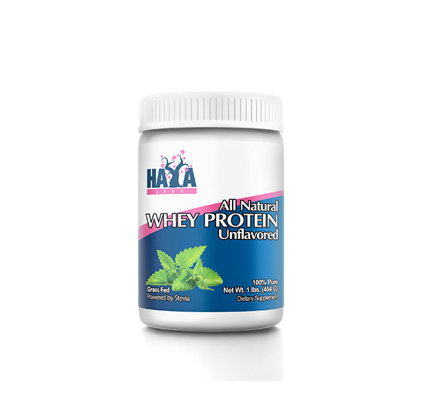 Haya Labs - 100% Pure All Natural Whey Protein / Stevia-454 gr.