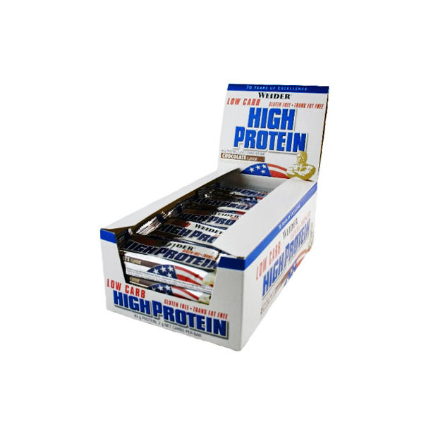 Weider - Low Carb High Protein Bar / 20 x 100g.
