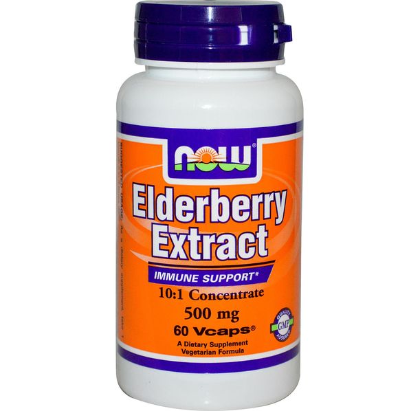 NOW - Elderberry Extract 500mg - 60 vcaps.