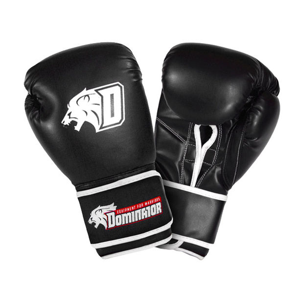 Dominator - Боксови ръкавици / D Logo - черни (естествена кожа)