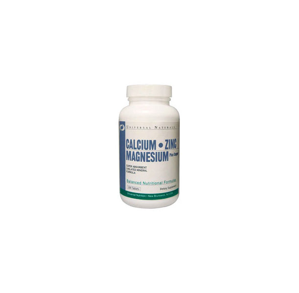 Universal Nutrition - Calcium Zinc Magnesium / 100 tab​