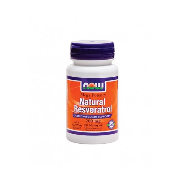 NOW - Natural Resveratrol (Mega Potency) 200mg. / 60 VCaps.