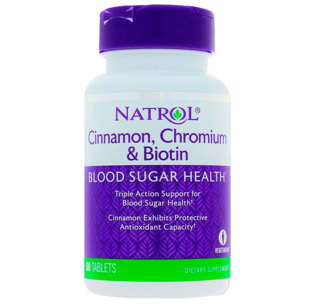 Natrol - Cinnamon Chromium Biotin / 60 tab