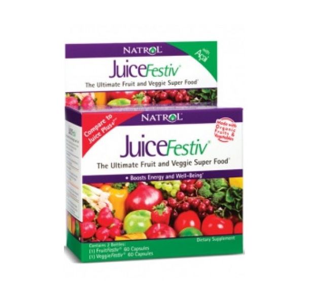 Natrol - JuiceFestiv (VeggieFestiv + FruitFestiv) / 2 x 60 caps