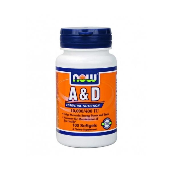 NOW - Vitamin A 10000 IU &amp; D 400 IU / 100 Softgels