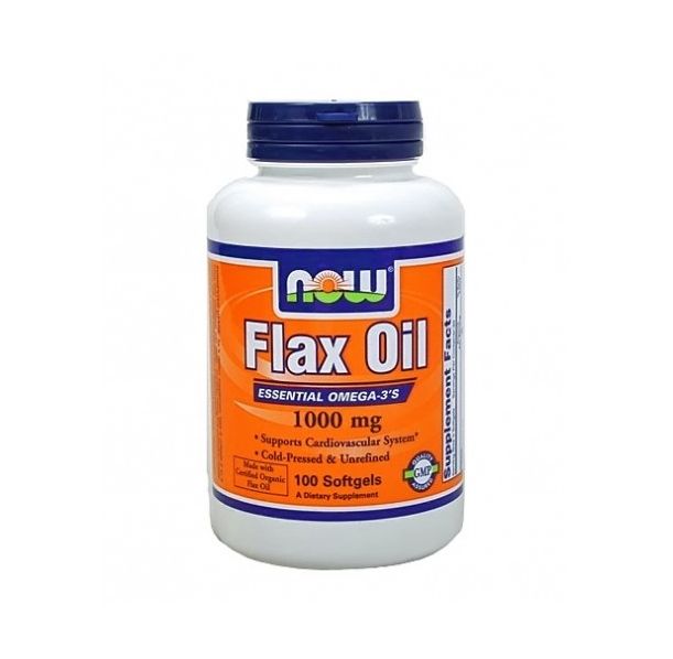 NOW - Flax Oil 1000mg. / 100 Softgels