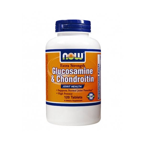 NOW - Glucosamine &amp; Chondroitin Sulfate Extra Strength / 120 Tabs.