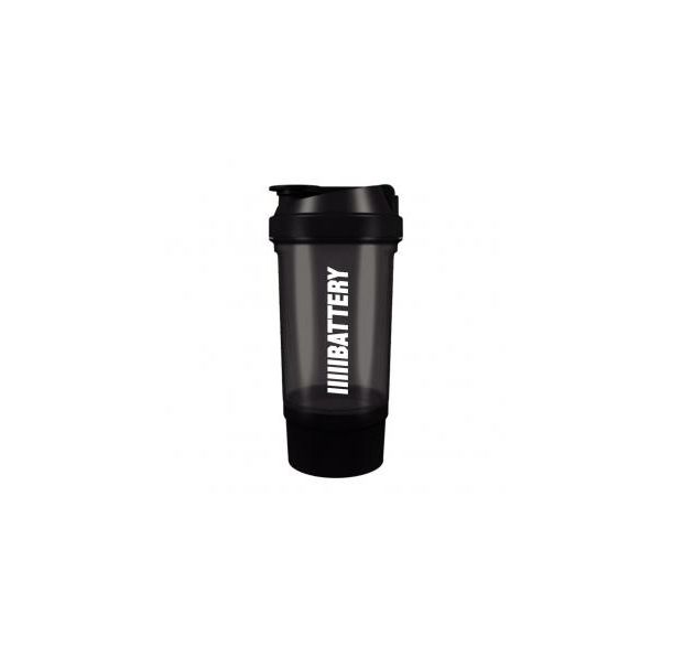 Battery Nutrition - Shaker Plus Black / 550 ml. - с отделение