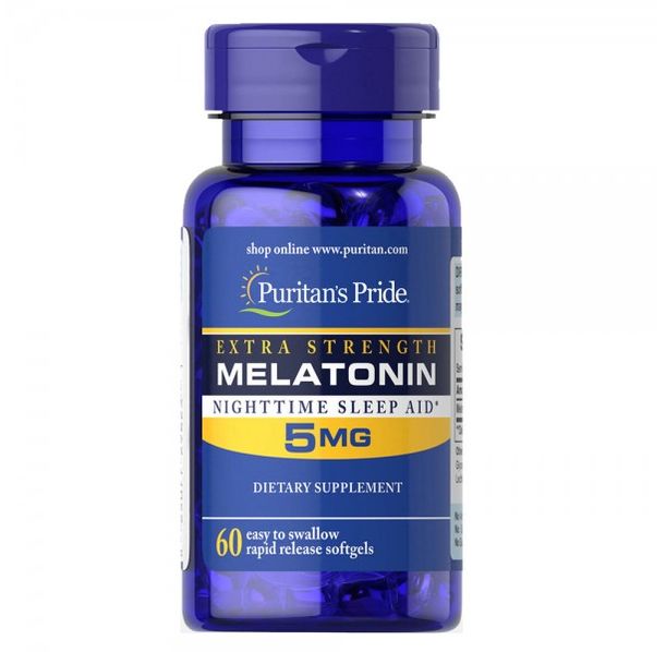 Puritan's Pride -  Extra strenght Melatonin 5mg / 60 таблетки​