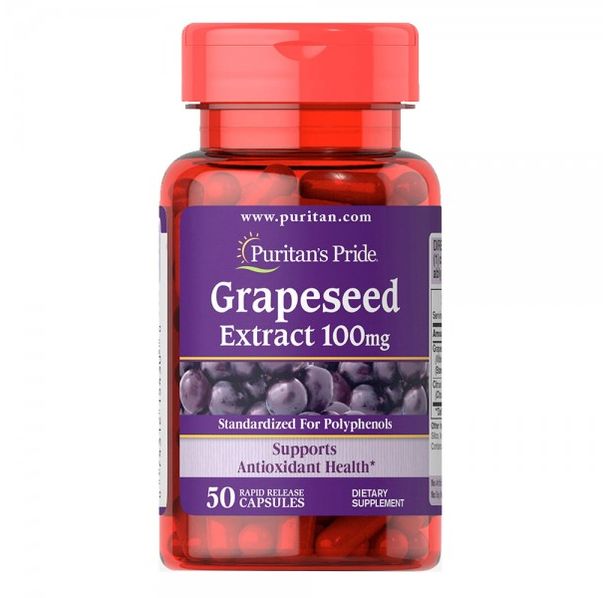 Puritan's Pride - Grape Seed Extract / 100 мг - 50 капсули​