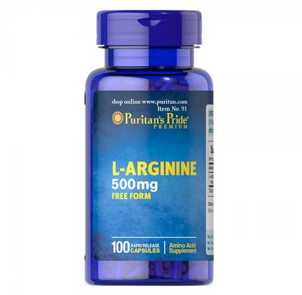 Puritan's Pride - L-Arginine 500 мг  - 100 капсули​