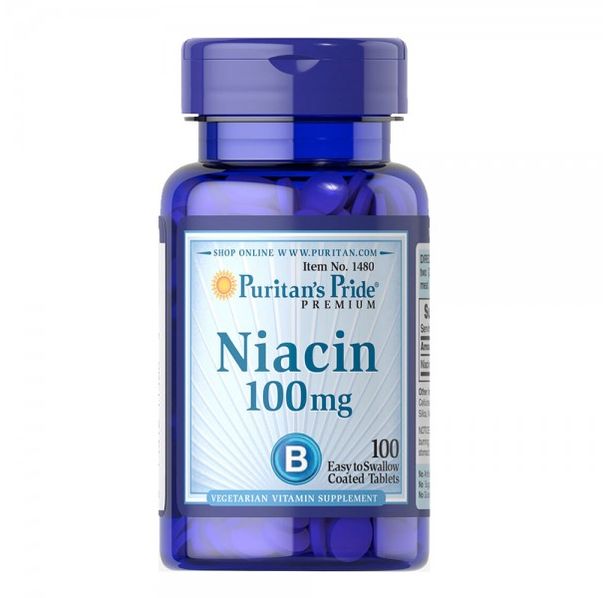 Puritan's Pride - Niacin 100 мг  - 100 капсули​