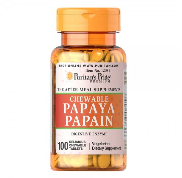 Puritan's Pride - Papaya Papain  - 100 капсули​