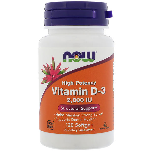 NOW - Vitamin D-3 2000 IU - 120 softgels