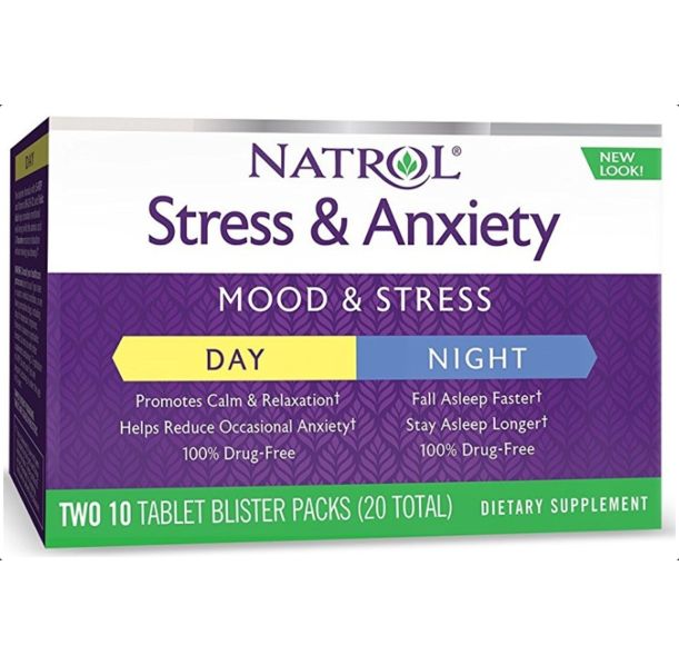 Natrol - Stress &amp; Anxiety / 10+10 tabs