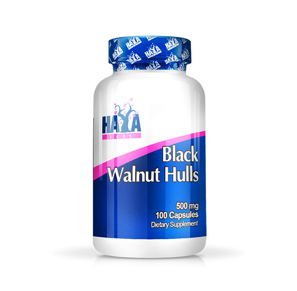 HAYA LABS Black Walnut Hulls 500mg. / 100 caps.