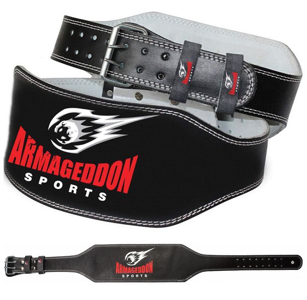 ARMAGEDDON - Фитнес колан - Естествена кожа - 15 см ширина​