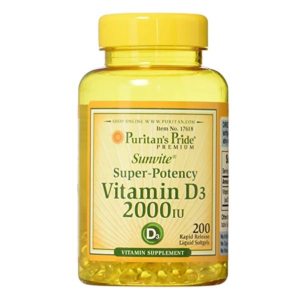 Puritan's Pride - Vitamin D3 2000IU / 200 softgels​