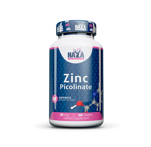 HAYA LABS Zinc Picolinate 30 mg. / 60 Tabs.